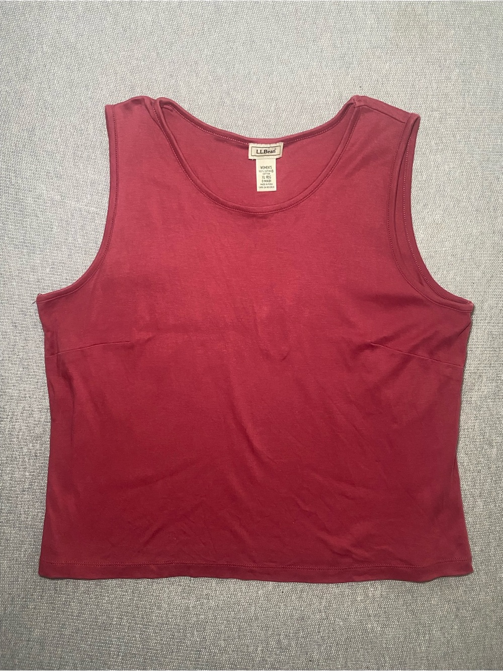 L.L. Bean Women's 100% Supima Cotton Tank Top Size XL Regular